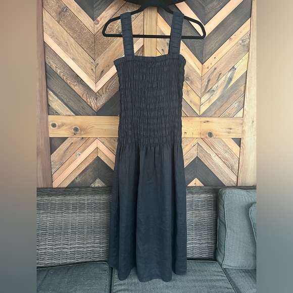 Rails Seville Linen Midi Dress Black Size XS - Picture 7 of 13